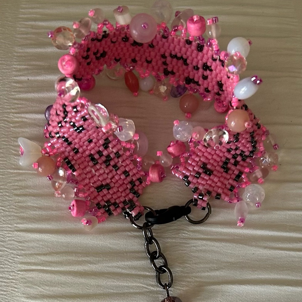 Pink Beaded Bracelet